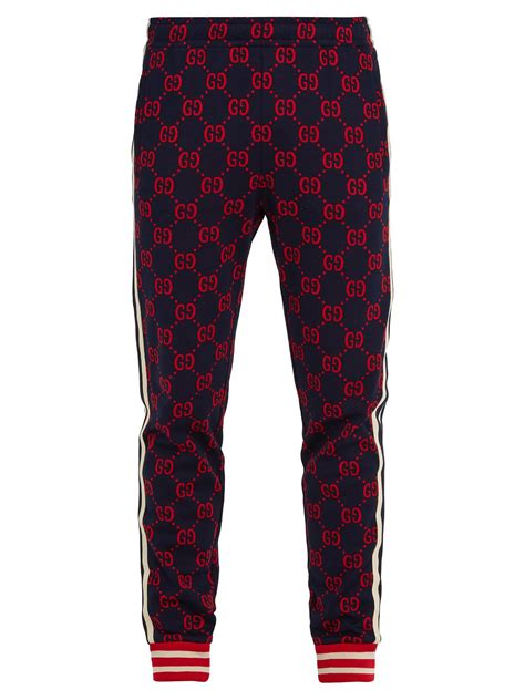 blue and red gucci pants|Gucci pants for men.